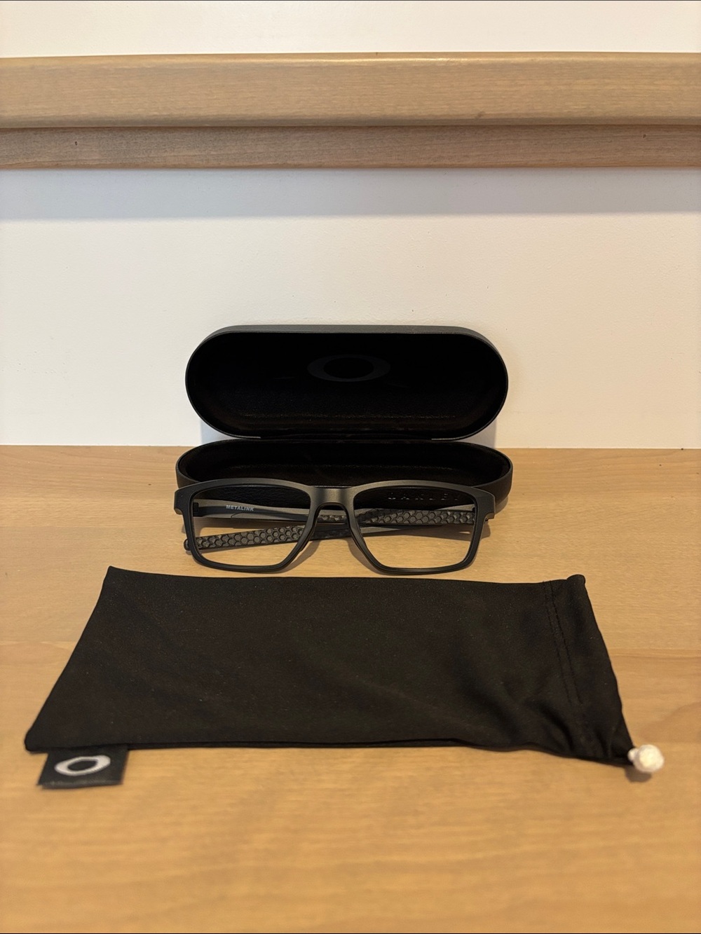 Oakley Metalink Matte Black Rectangular Eyeglass Frames New Condition